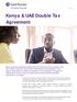 Kenya & UAE Double Tax Agreement
