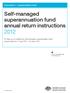 Self managed superannuation fund annual return instructions 2012