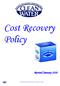 Cost Recovery Policy. Revised January Mount Pleasant Waterworks Cost Recovery Policy