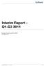 Interim Report Q1-Q3 2011