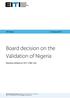 EITI Board 11 January Board decision on the Validation of Nigeria. Decision reference: /BC-224
