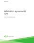 Arbitration agreements rule