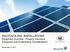 PHOTOVOLTAIC INSTALLATIONS Equipment Overview / Property Insurance Exposures and Underwriting Considerations