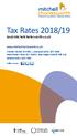 Tax Rates 2018/19