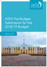 ASFA Pre-Budget Submission for the Budget