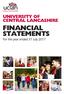 UNIVERSITY OF CENTRAL LANCASHIRE. FINANCIAL STATEMENTS For the year ended 31 July 2017