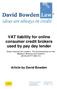 VAT liability for online consumer credit brokers used by pay day lender