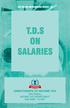Tax Payers Information Series - 35 TDS ON SALARIES