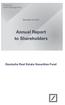 Annual Report to Shareholders Deutsche Real Estate Securities Fund