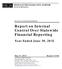 Report on Internal Control Over Statewide Financial Reporting