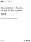 Reconciliation of Business Income for Tax Purposes