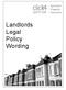 Landlords Legal Policy Wording