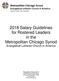 2018 Salary Guidelines for Rostered Leaders in the Metropolitan Chicago Synod Evangelical Lutheran Church in America