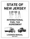 STATE OF NEW JERSEY INTERNATIONAL FUEL TAX AGREEMENT