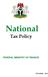 National Tax Policy FEDERAL MINISTRY OF FINANCE