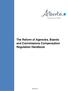 The Reform of Agencies, Boards and Commissions Compensation Regulation Handbook