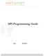 API Programming Guide Date: 01/14/2013