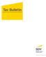 Tax Bulletin. Special Issue on the Proposed Tax Reform. Tax Bulletin