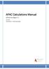 APAC Calculations Manual