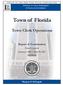 Town of Florida. Town Clerk Operations. Report of Examination. Thomas P. DiNapoli. Period Covered: January 1, 2011 June 30, M-215