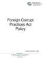 Foreign Corrupt Practices Act Policy