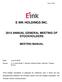 E INK HOLDINGS INC ANNUAL GENERAL MEETING OF STOCKHOLDERS MEETING MANUAL