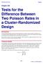 Tests for the Difference Between Two Poisson Rates in a Cluster-Randomized Design