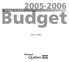 Budget in Brief April 21, 2005