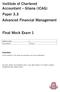 Institute of Chartered Accountant Ghana (ICAG) Paper 3.3 Advanced Financial Management