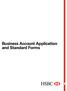 Business Account Application and Standard Forms