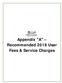 Appendix A Recommended 2018 User Fees & Service Charges