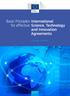 Basic Principles for effective. International Science, Technology and Innovation Agreements. Executive Summary. Research and Innovation