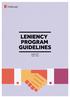 Leniency Program Guidelines