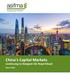 China s Capital Markets. Continuing to Navigate the Road Ahead