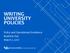 WRITING UNIVERSITY POLICIES - Policy and Operational Excellence Business Day March 7, 2017