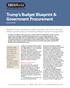 Trump s Budget Blueprint & Government Procurement