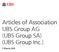 Articles of Association UBS Group AG (UBS Group SA) (UBS Group Inc.)