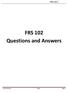 FRS 102 Questions and Answers