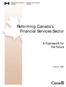 Reforming Canada s Financial Services Sector