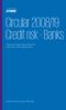 Circular 2008/19 Credit risk - Banks. Overview of capital requirements for credit risks in the banking sector