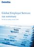 Global Employer Services tax summary. For the year ending 30 June 2009