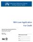 SBA Loan Application For Credit