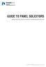 GUIDE TO PANEL SOLICITORS