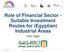 Role of Financial Sector - Suitable Investment Routes for (Egyptian) Industrial Areas