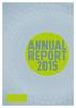 ISSN ANNUAL REPORT 2015