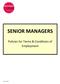 SENIOR MANAGERS. Policies for Terms & Conditions of Employment. Page 1 of 39