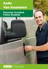 Asda Van Insurance. Personal Accident Policy Booklet. money
