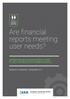 Are financial reports meeting user needs?