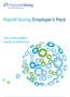 Payroll Giving: Employer s Pack. You could make a world of difference