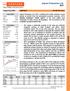Jagran Prakashan BUY STOCK POINTER. Target Price `201 CMP `127 FY17E PE 13.2x